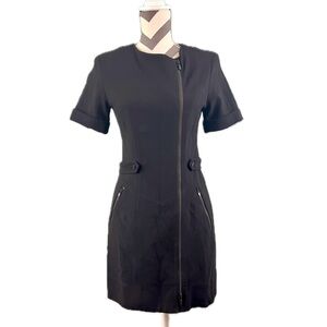 Worth Black Sheath Zipper Dress - Size 4